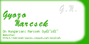 gyozo marcsek business card